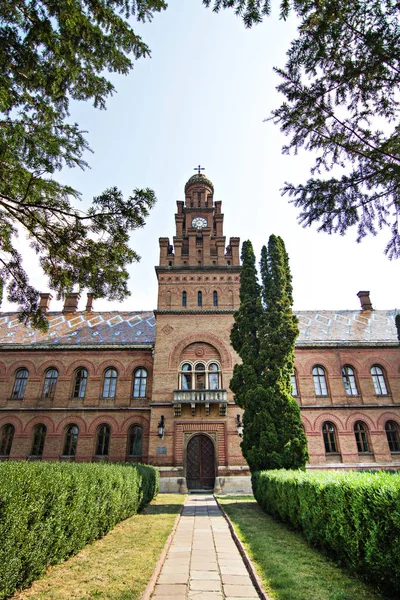 Universidad Nacional Chernivtsi Ucrania Ventana Residencia Los Metropolitanos Bukovinianos Dálmatas — Foto de Stock