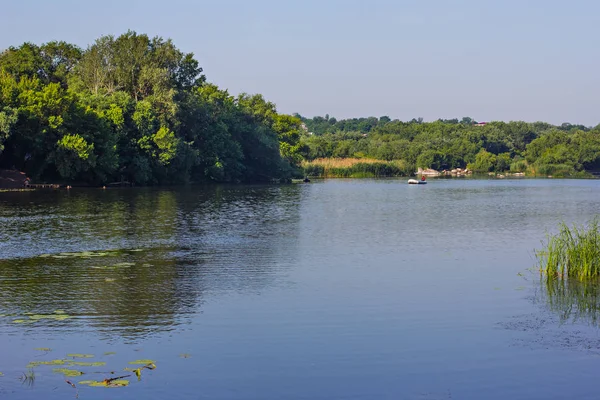 Orman göl üzerinde bekletin. Sabahın erken saatlerinde Balık tutma gölün kıyıdan görüntülemek