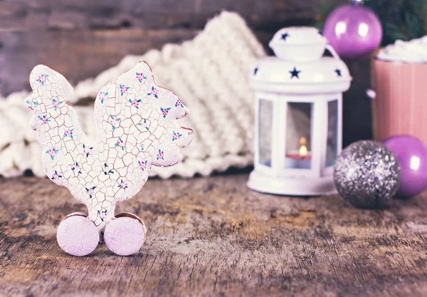 Weihnachten Lebkuchen Lebkuchen Form Eines Hahns Hahn Hahn Ein Symbol — Stockfoto