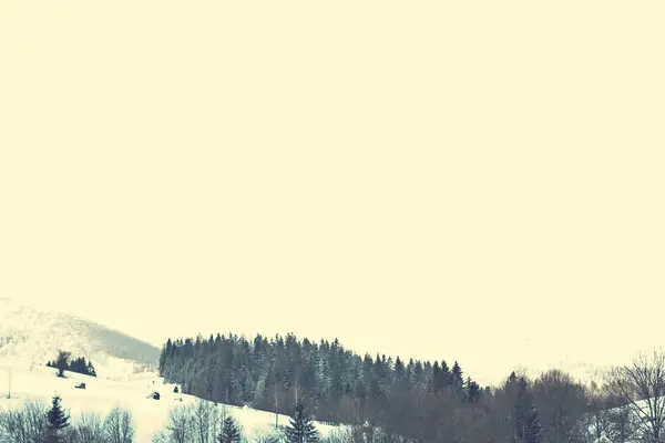 Paysage Montagne Hiver Des Montagnes Dans Neige Première Neige Dans — Photo