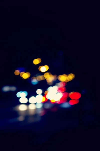 Lights Night City Unfocused Photo Blurred Lights Background — Stock Photo, Image