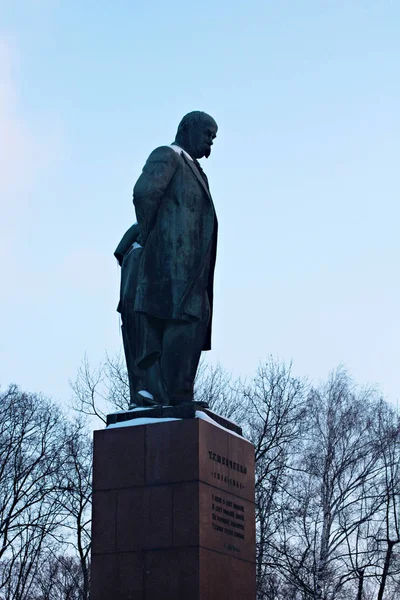 Monument Taras Shevchenko Winter Kiev Ukraine February 2018 Monument Famous — Stock Photo, Image