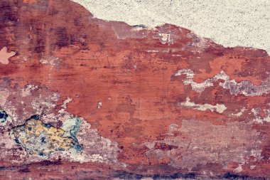 Eski duvar, yıkıldı. Vintage arka plan.