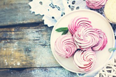 Ev yapımı şekerlemeler. Pembe şekerleme. 