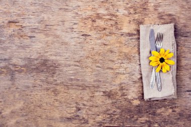 Çatal, bıçak, peçete, çatal bıçak takımı.