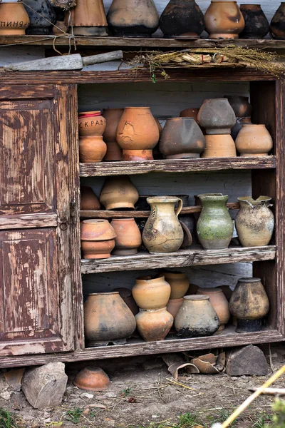 Collection of clay pots in the Museum — Stock Photo, Image