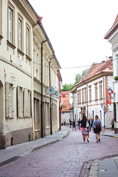 Starożytne ulice miasta Wilno — Zdjęcie stockowe