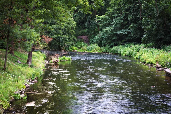 Été rural rivière paysage vue . — Photo