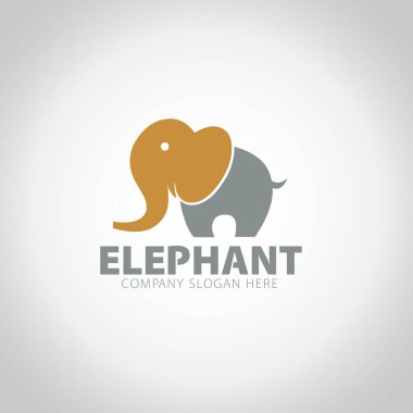 Fil hayvan vektör Logo