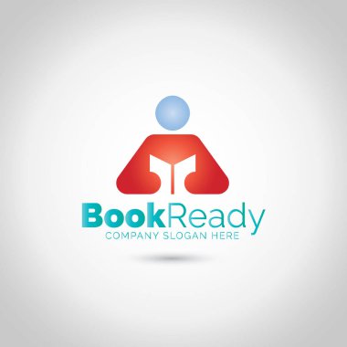Kitap hazır vektör Logo