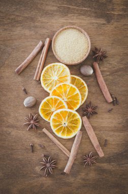 Noel gingerbread veya mulled şarap için baharat.