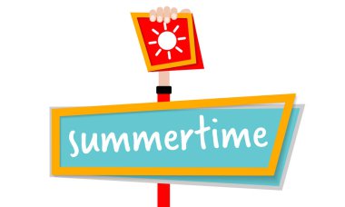 Vektör yaz konu ile soyut nesnesi. Vektör konsept basılı materyaller, Web sitesi, promosyon malzemeleri için.