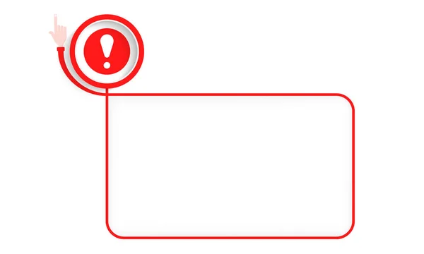 Red Text Frame Your Text Exclamation Mark — Stock Vector