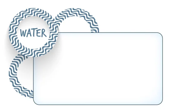 Абстрактные Векторные Текстовые Рамки Темой Воды — стоковый вектор