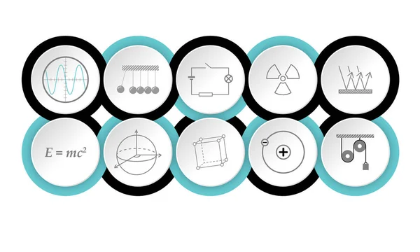 Bunte Infografik Zum Thema Physik — Stockvektor