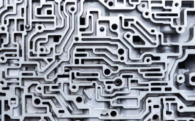 Eski metal parçalar vites kutusunun arka plan ve desen. Hidro-beyin yayınlar ve Dişliler.