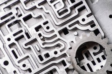 Otomatik araç şanzıman parçaları ve dişlileri.