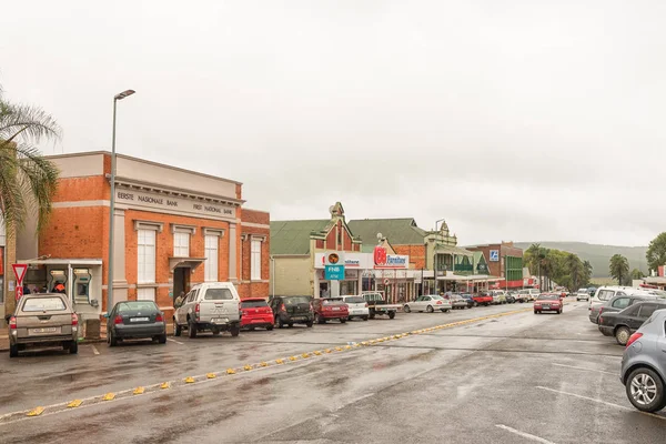 Greytown South Africa Marca 2018 Scena Ulica Deszczowy Dzień Przedsiębiorstwami — Zdjęcie stockowe
