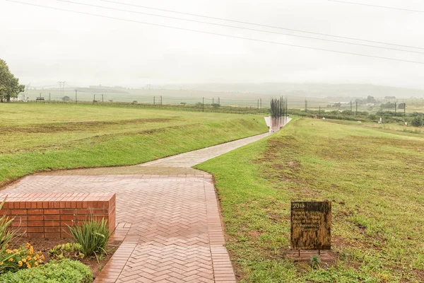Howick South Africa March 2018 Final Information Plaque Path Statue — Stock Photo, Image