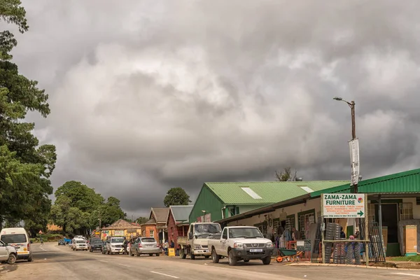 Bulwer Jihoafrická Republika Března 2018 Pouliční Scéna Podniky Vozidel Osob — Stock fotografie