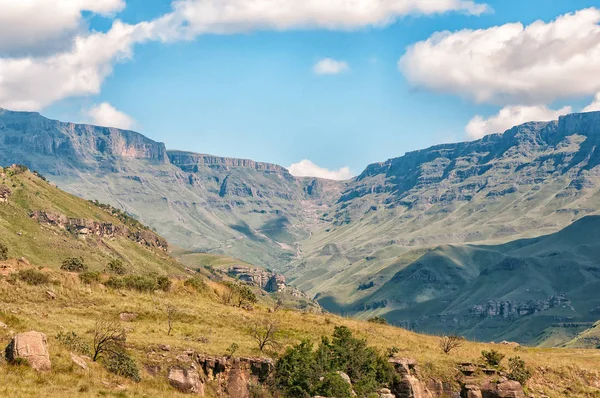 Krajina Cestě Sani Pass Hraniční Poblíž Himeville Provincii Kwazulu Natal — Stock fotografie