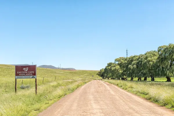 Rhodes Sudáfrica Marzo 2018 Nombre Junta Directiva Ruta Escénica Del — Foto de Stock