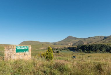 Rhodes, Güney Afrika - 28 Mart 2018: Steepside Konuk çiftlik ve kamp Rhodes, Eastern Cape Province yakınındaki