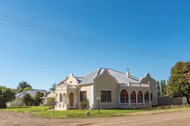 Barkly East, Güney Afrika - 28 Mart 2018: bir sokak sahne, tarihi bir bina, Barkly East içinde Eastern Cape Province
