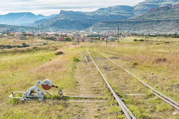 Lady Grey África Sul Março 2018 Interruptor Pontos Ferroviários Estação — Fotografia de Stock