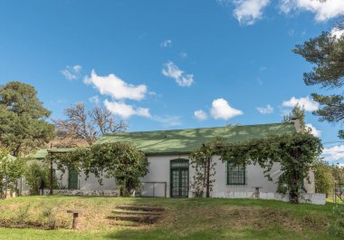 Bayan Grey, Güney Afrika - 31 Mart 2018: bina, şimdi bir tarihi okula bir backpackers lodge, Bayan Grey, Eastern Cape Province