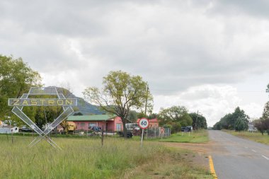 Zastron, Güney Afrika - 1 Nisan 2018: isim tahta Zastron serbest devlet ili girişinde