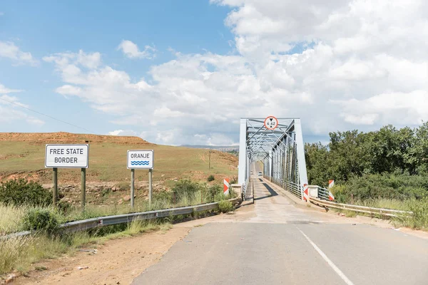 Puente Solo Carril Sobre Río Orange Entre Sterkspruit Zastron — Foto de Stock