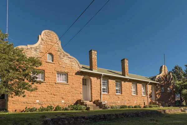 Rhodes, Güney Afrika - 27 Mart 2018: İlköğretim Okulu Rubicon Rodos içinde Eastern Cape Province, tarihi. Şimdi misafirhane kullanılır