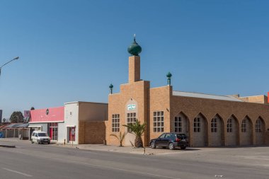 Kroonstad. Güney Afrika, 30 Temmuz 2018: İle Musjid-E-Bilal, Kroonstad, bir kasaba ücretsiz devlet Province, Güney Afrika için bir sokak sahne