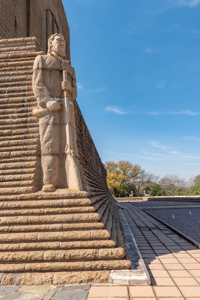 Pretoria Südafrika Juli 2018 Eine Granitskulptur Des Voortrekker Führers Hendrik — Stockfoto