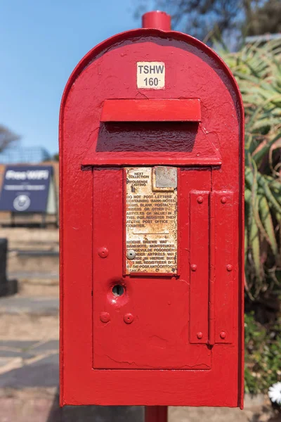 Pretoria Dél Afrikai Köztársaság Július 2018 Egy Történelmi Piros Postbox — Stock Fotó