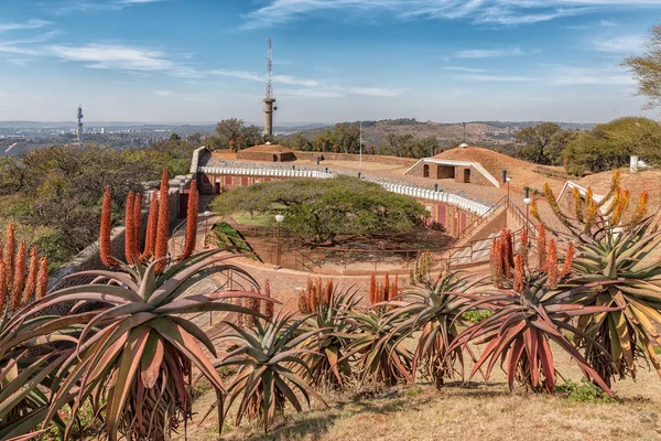 Pretoria Güney Afrika Temmuz 2018 1897 Ödağacı Önünde Ile Inşa — Stok fotoğraf