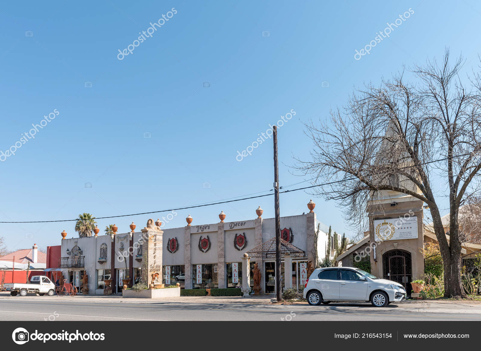 Parys South Africa August 2018 Street Scene Decor Shop Guest