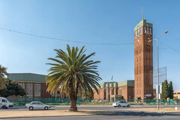 Welkom Südafrika August 2018 Eine Straßenszene Mit Uhrturm Und Ernest — Stockfoto