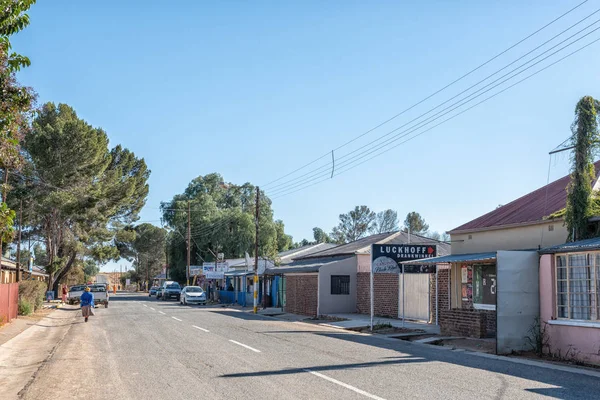 Luckhoff South Africa August 2018 Gate Scene Med Bedrifter Kjøretøy – stockfoto