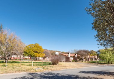 Vanderkloof, Güney Afrika, Ağustos 6, Vanderkloof, Northern Cape Province tatil beldesinde. Chalets görülebilir