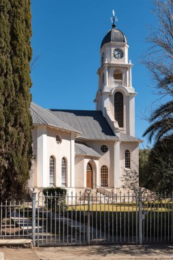 Petrusville, Güney Afrika, 6 Ağustos 2018: bir sokak sahne, Petrusville, Northern Cape Province içinde Hollanda Reform Kilisesi