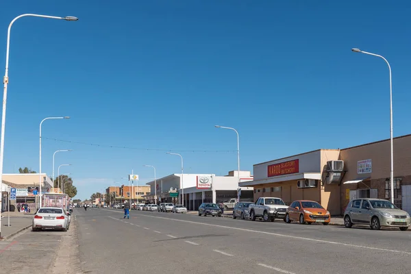 Aar Südafrika August 2018 Eine Straßenszene Mit Geschäften Menschen Und — Stockfoto