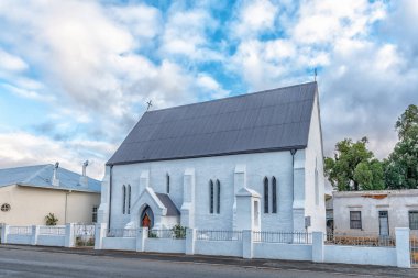 Victoria West, Güney Afrika, 7 Ağustos 2018: St. Johns Anglikan Kilisesi Victoria Batı içinde Northern Cape Eyaleti