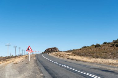 Modderfontein Phillipstown ve De Aar, Northern Cape Eyaleti arasında R48 Road'da bir görünümünü