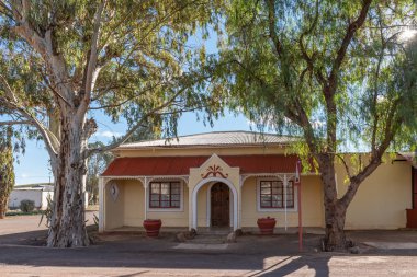 Loxton, Güney Afrika, 7 Ağustos 2018: bir sokak sahne lodge Loxton içinde Northern Cape Eyaleti ile