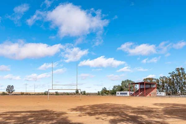 Loxton Sydafrika Augusti 2018 Idrottsplats Med Kombinerad Rugby Och Fotboll — Stockfoto