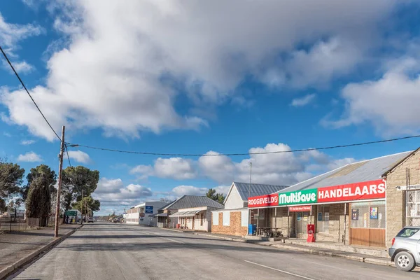Sutherland Sudafrica Agosto 2018 Una Scena Strada Con Imprese Nel — Foto Stock