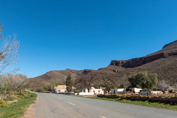 セレス 南アフリカ 2018 ファームの風景道 R355 西ケープ州で歴史的な Karoopoort の農場の家 — ストック写真
