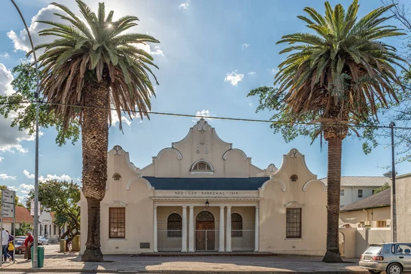 Wellington Sudáfrica Agosto 2018 Una Escena Callejera Con Salón Iglesia — Foto de Stock